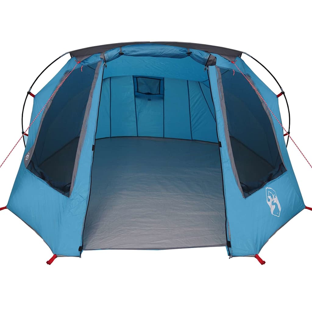 Tunneltent met dak met opslag Blauw en Grijs 328 x 228 x 115 cm
