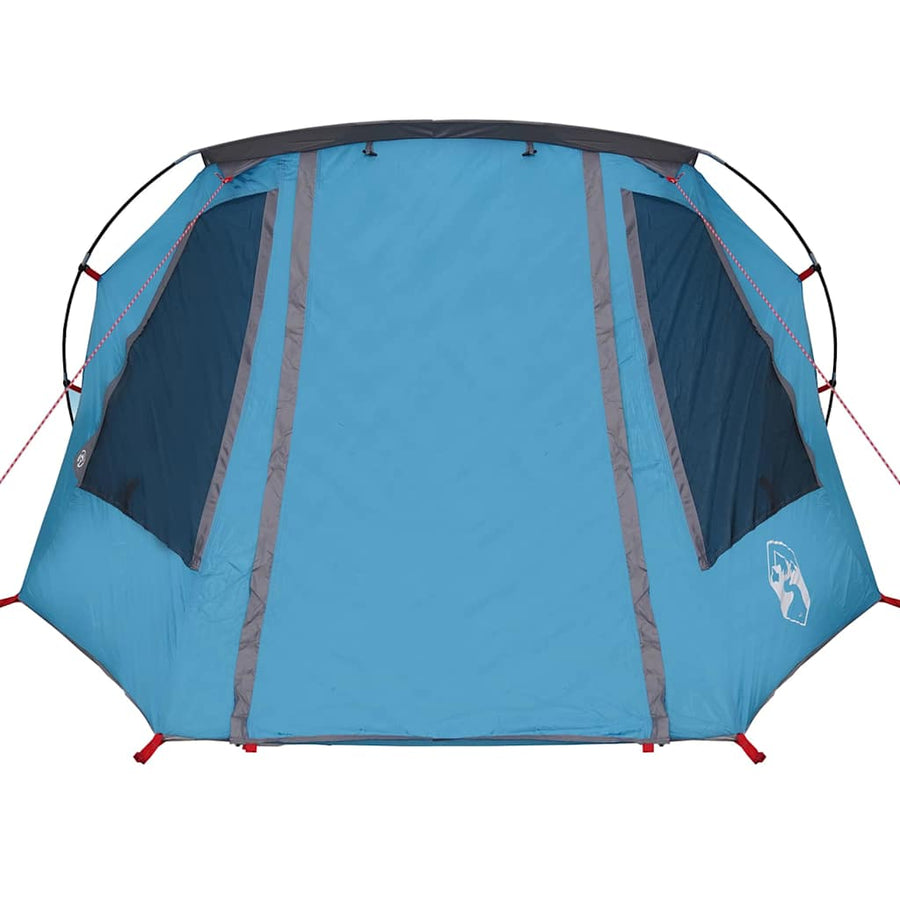 Tunneltent met dak met opslag Blauw en Grijs 328 x 228 x 115 cm