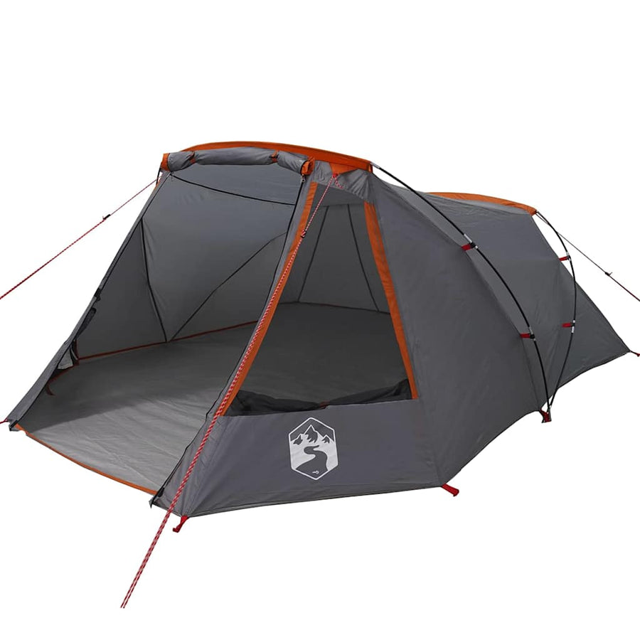 Tunneltent met dak Grijs en Oranje 328 x 228 x 115 cm