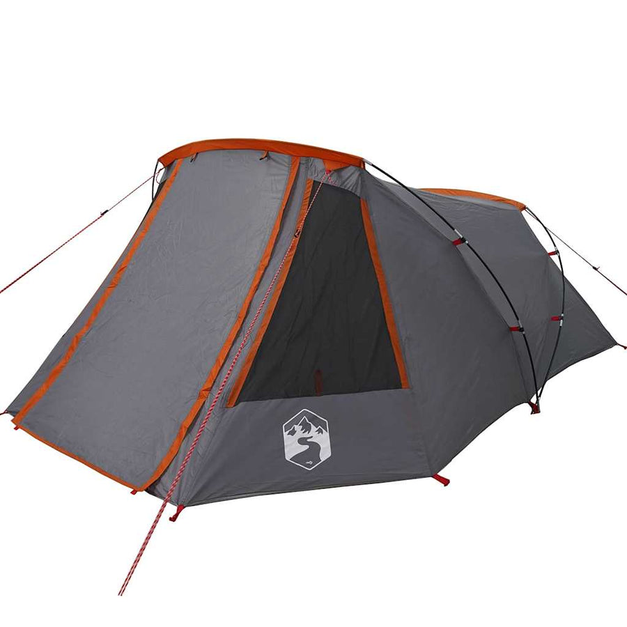 Tunneltent met dak Grijs en Oranje 328 x 228 x 115 cm