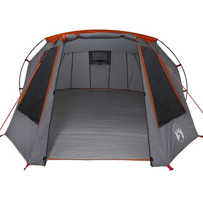 Tunneltent met dak Grijs en Oranje 328 x 228 x 115 cm