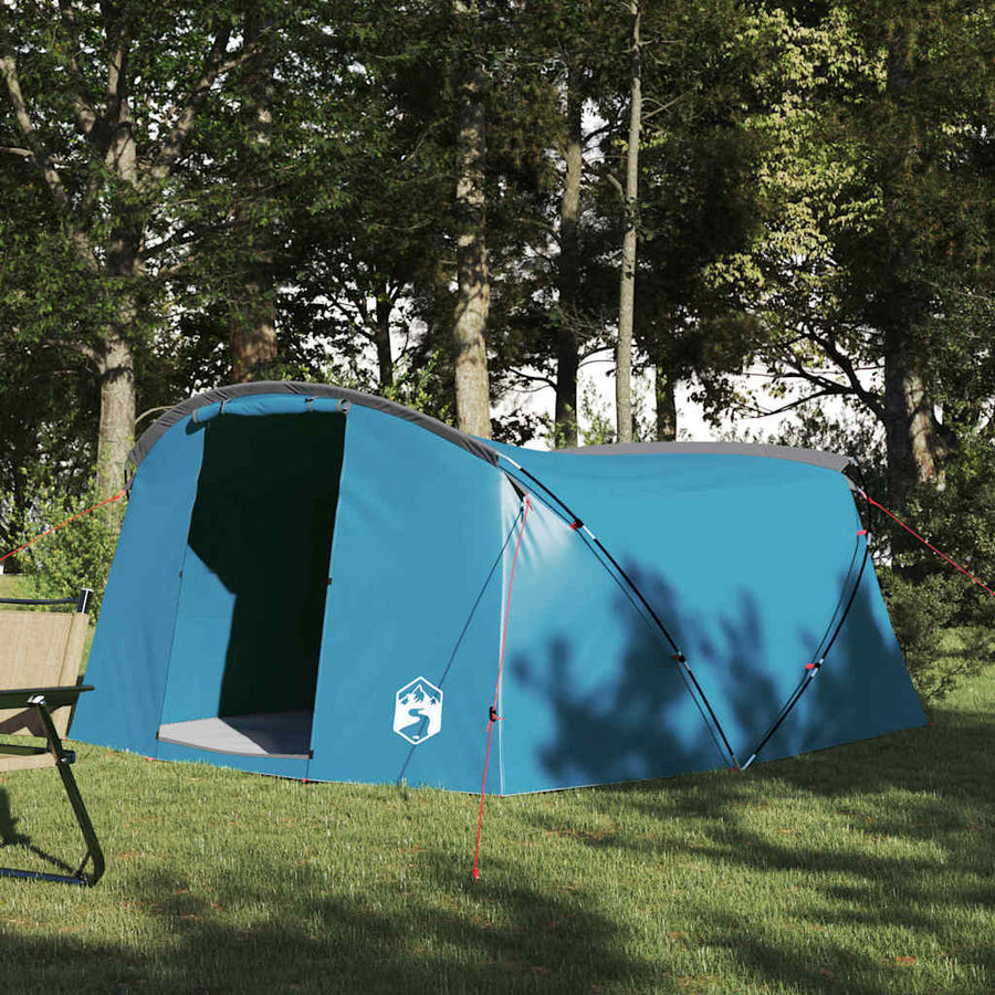 Tunneltent met dak met opslag Blauw en Grijs 318 x 275 x 140 cm