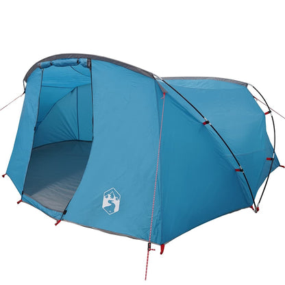 Tunneltent met dak met opslag Blauw en Grijs 318 x 275 x 140 cm