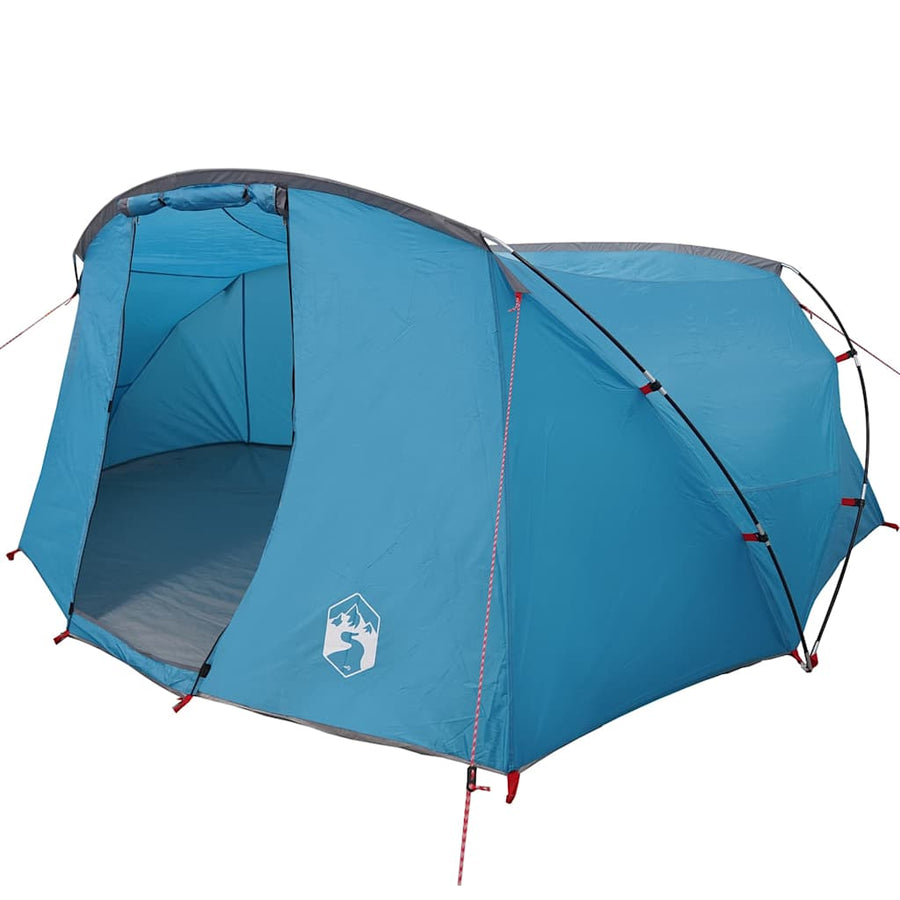 Tunneltent met dak met opslag Blauw en Grijs 318 x 275 x 140 cm