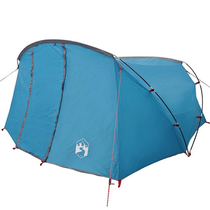 Tunneltent met dak met opslag Blauw en Grijs 318 x 275 x 140 cm