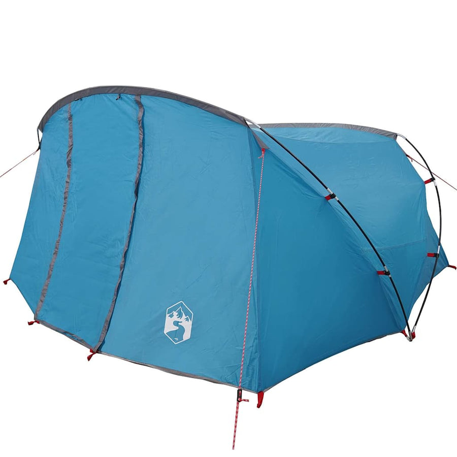 Tunneltent met dak met opslag Blauw en Grijs 318 x 275 x 140 cm