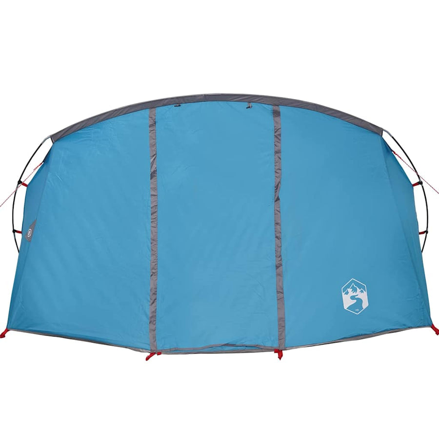 Tunneltent met dak met opslag Blauw en Grijs 318 x 275 x 140 cm