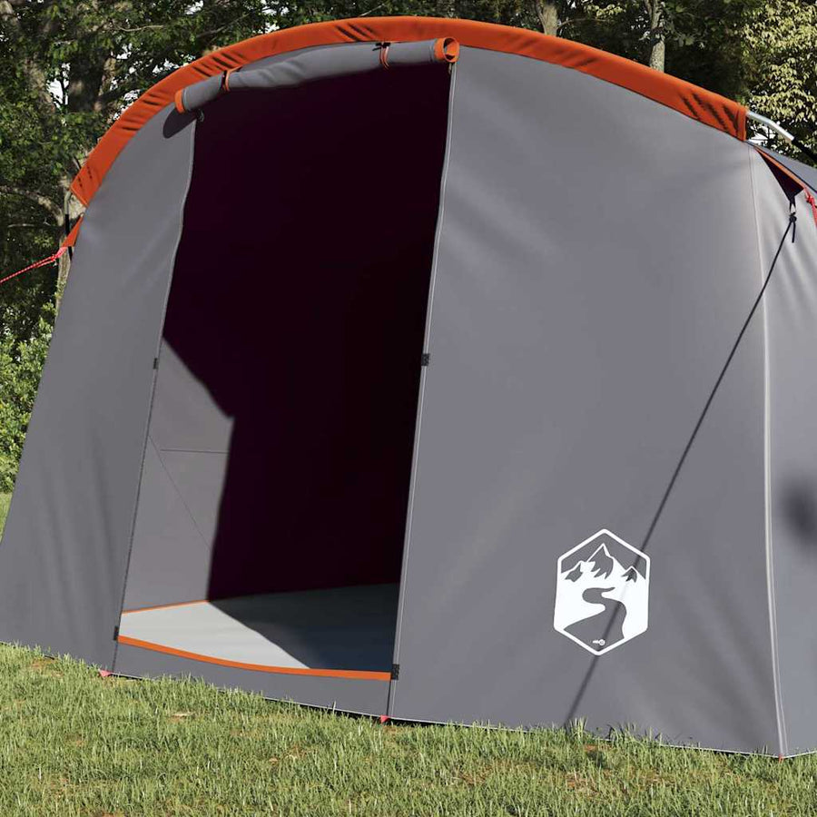 Tunneltent met dak Grijs en Oranje 318 x 275 x 140 cm