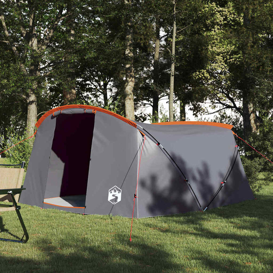 Tunneltent met dak Grijs en Oranje 318 x 275 x 140 cm