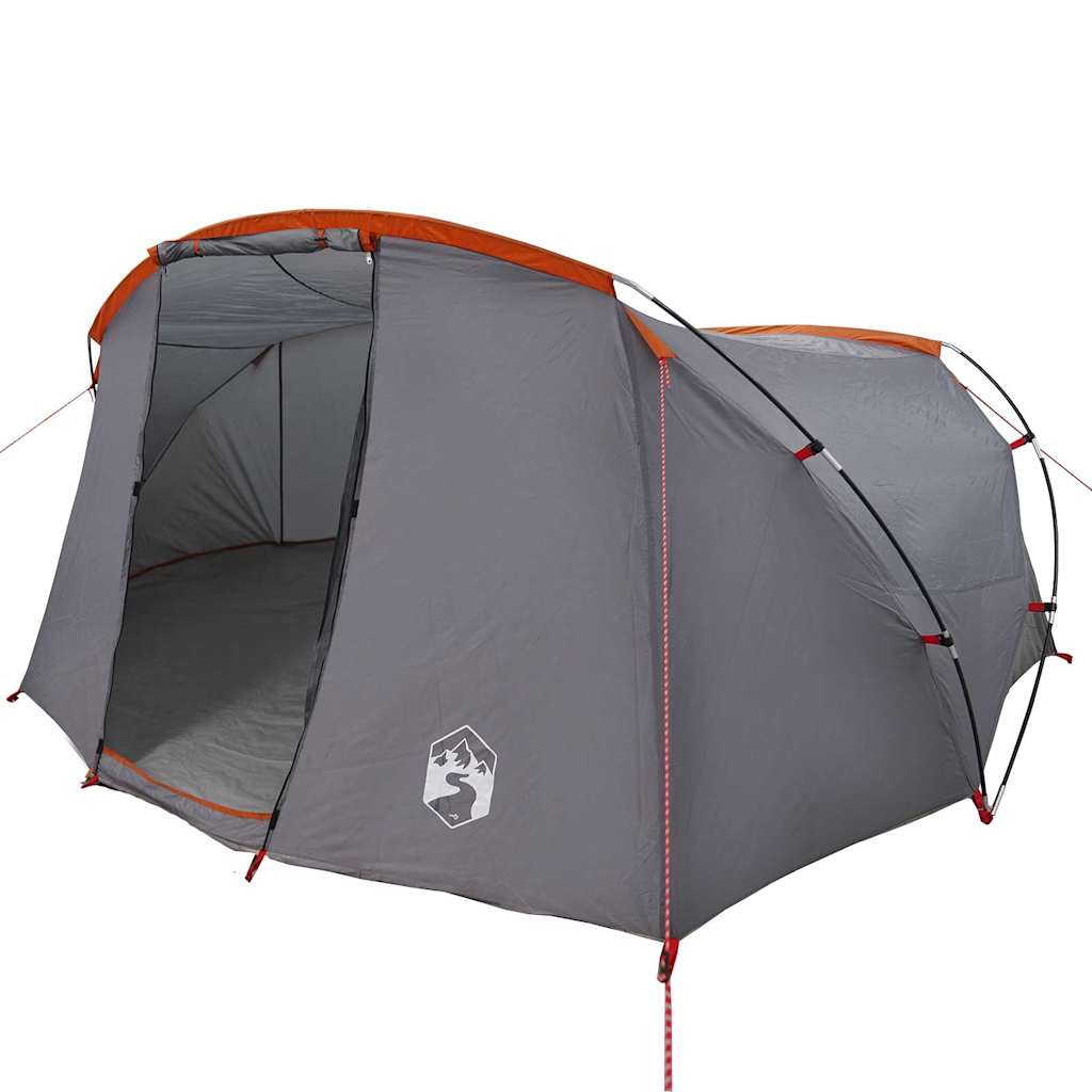 Tunneltent met dak Grijs en Oranje 318 x 275 x 140 cm