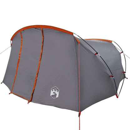 Tunneltent met dak Grijs en Oranje 318 x 275 x 140 cm