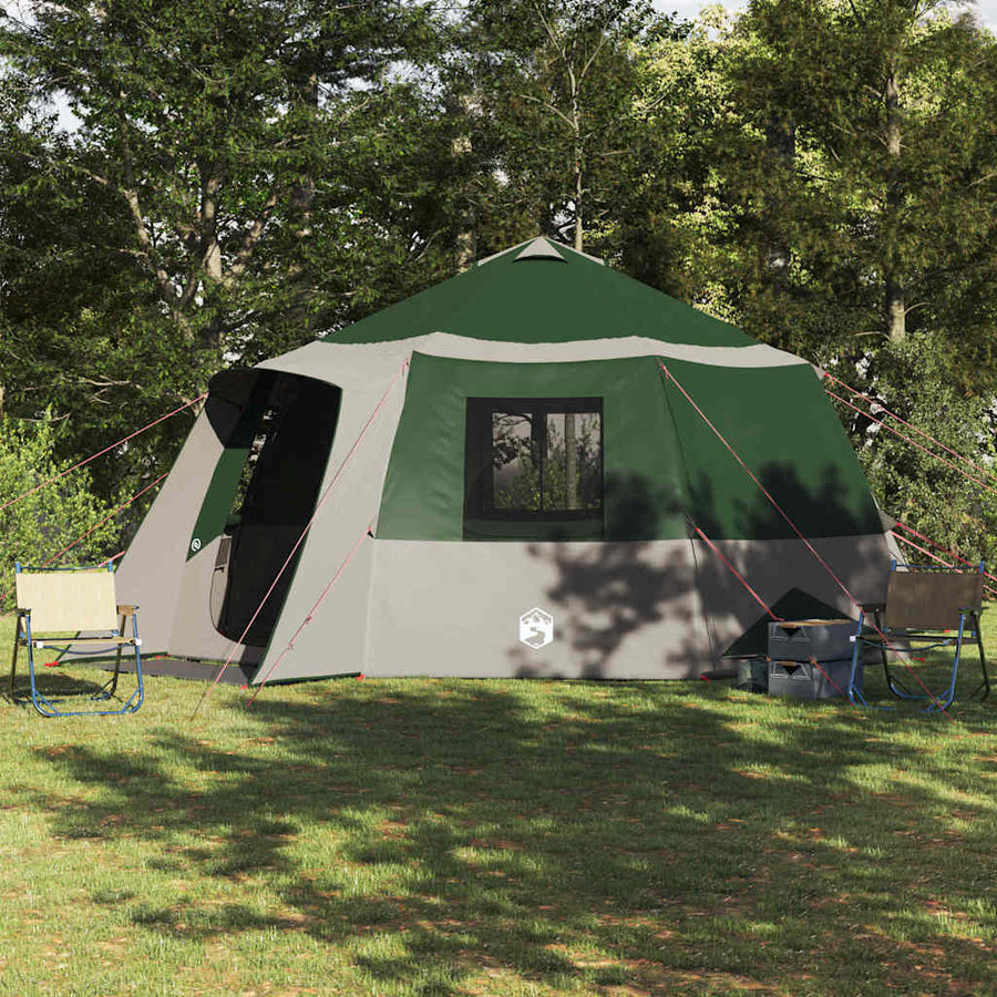 Huisje Tent met dak Groen en Grijs 500 x 500 x 294 cm