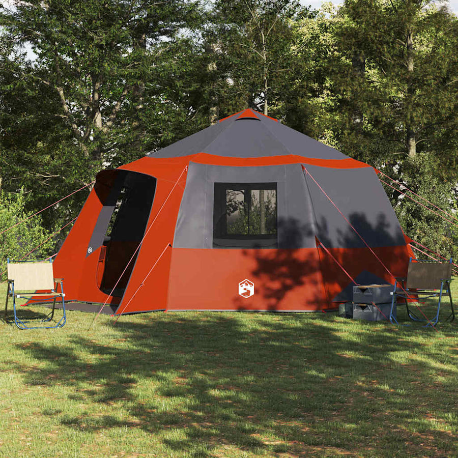 Huisje Tent met dak Grijs en Oranje 500 x 500 x 294 cm