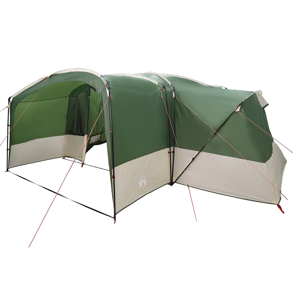 Gezinstent met dak met opslag Groen en Wit 760 x 645 x 230 cm