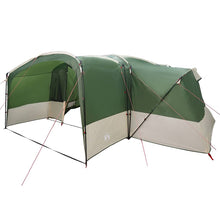 Gezinstent met dak met opslag Groen en Wit 760 x 645 x 230 cm