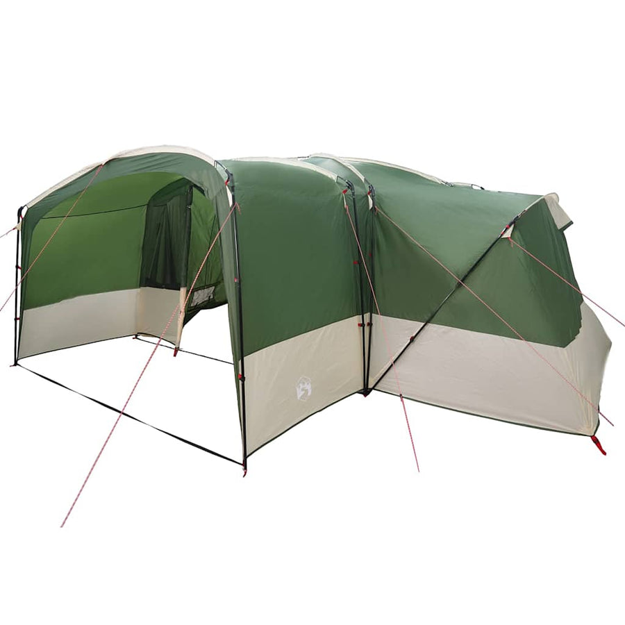 Gezinstent met dak met opslag Groen en Wit 760 x 645 x 230 cm