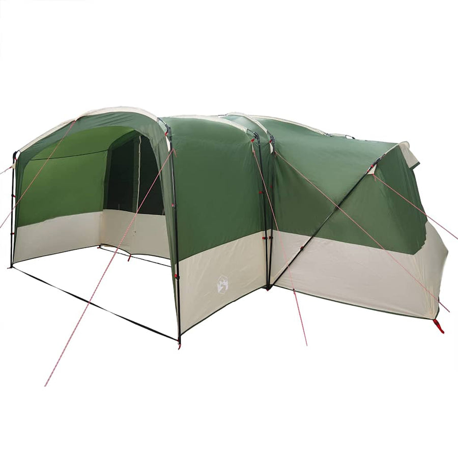 Gezinstent met dak met opslag Groen en Wit 760 x 645 x 230 cm