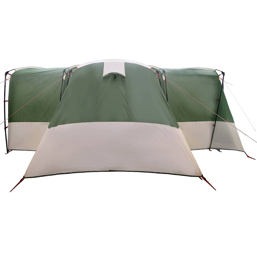 Gezinstent met dak met opslag Groen en Wit 760 x 645 x 230 cm