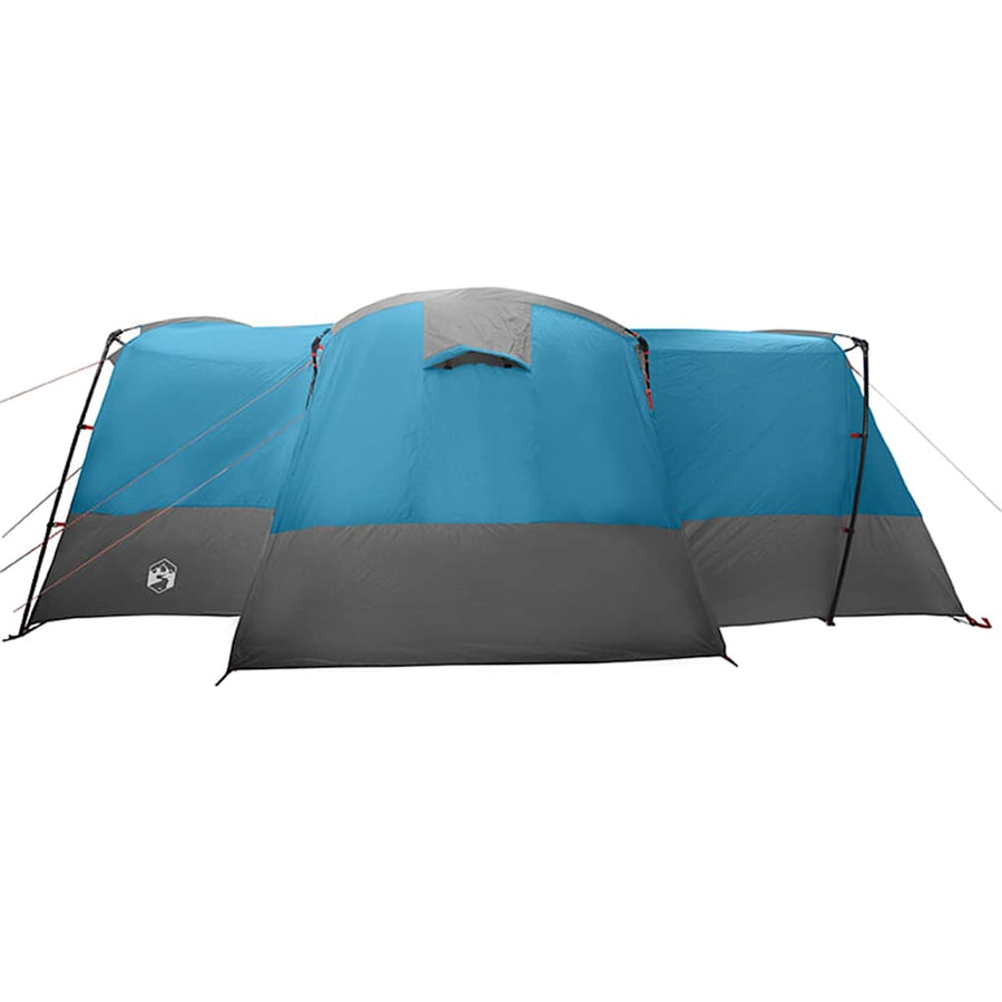 Gezinstent met dak met opslag Blauw en Grijs 760 x 645 x 230 cm
