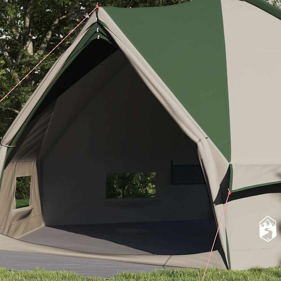 Teepee Tent met dak met opslag Groen en Wit 490 x 410 x 210 cm
