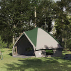 Teepee Tent for 10 People Green and White 490 x 410 x 210 cm