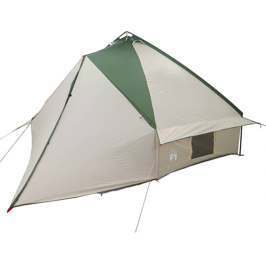 Teepee Tent met dak met opslag Groen en Wit 490 x 410 x 210 cm