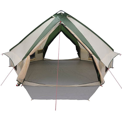 Teepee Tent met dak met opslag Groen en Wit 490 x 410 x 210 cm