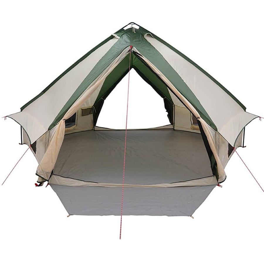 Teepee Tent met dak met opslag Groen en Wit 490 x 410 x 210 cm