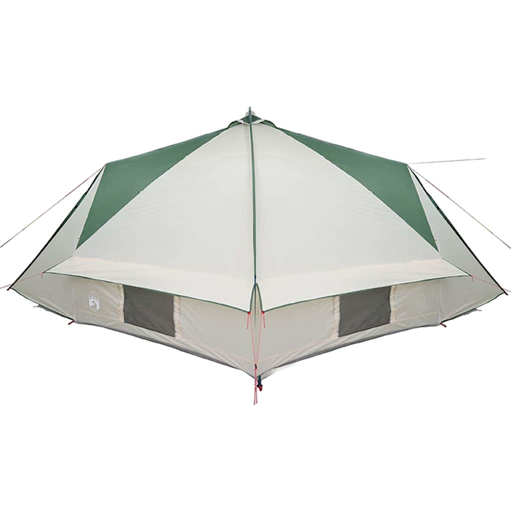 Teepee Tent met dak met opslag Groen en Wit 490 x 410 x 210 cm