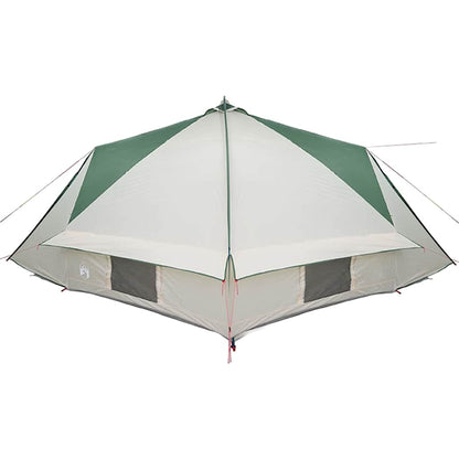 Teepee Tent met dak met opslag Groen en Wit 490 x 410 x 210 cm