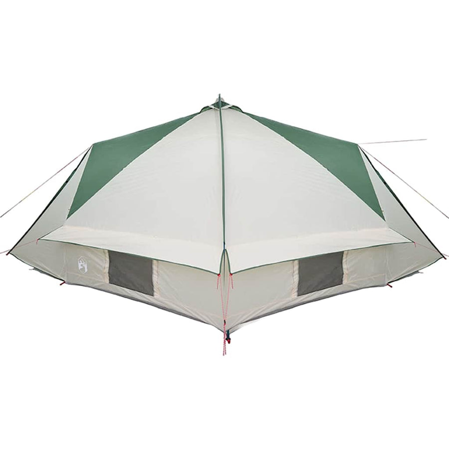 Teepee Tent met dak met opslag Groen en Wit 490 x 410 x 210 cm