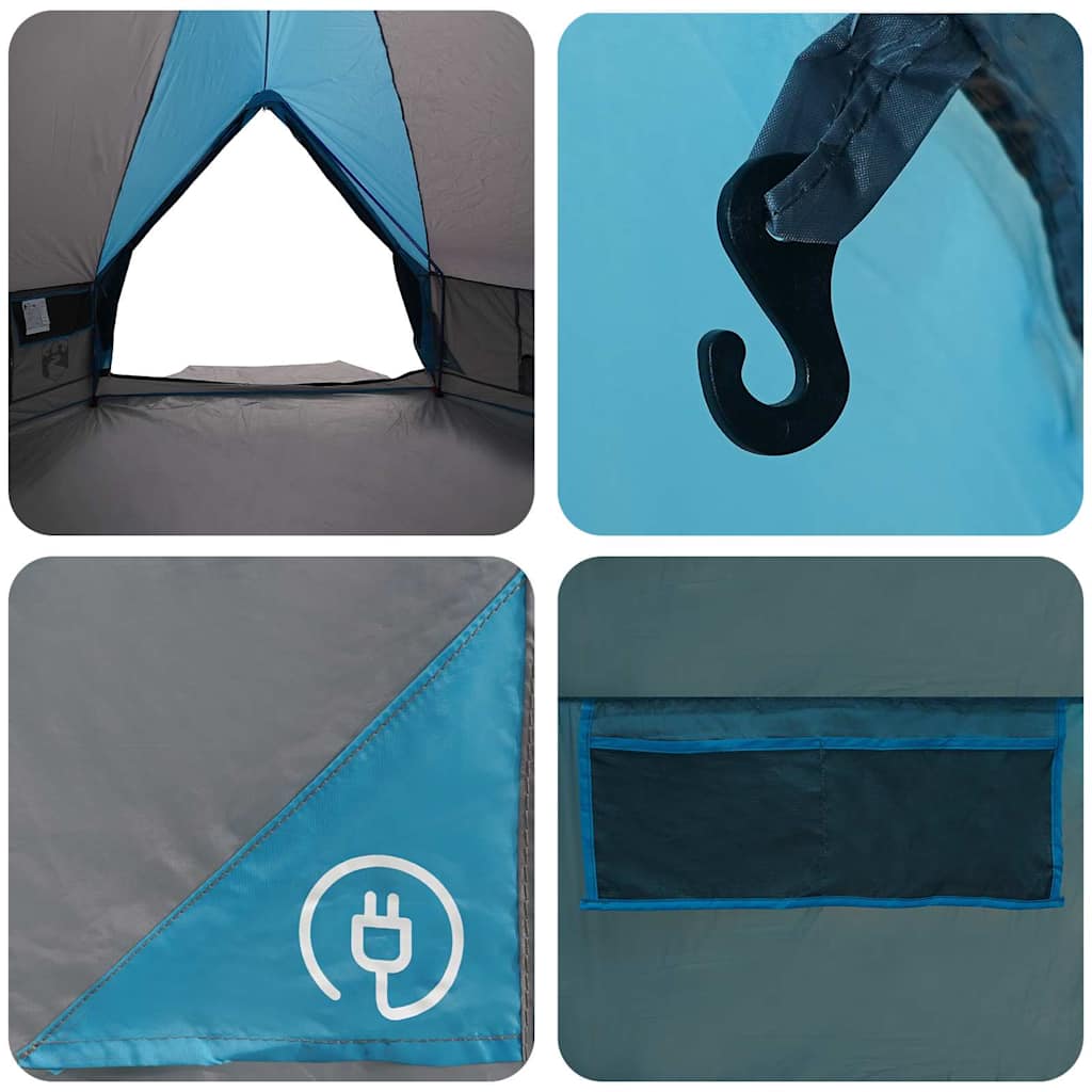 Teepee Tent met dak Blauw en Grijs 490 x 410 x 210 cm