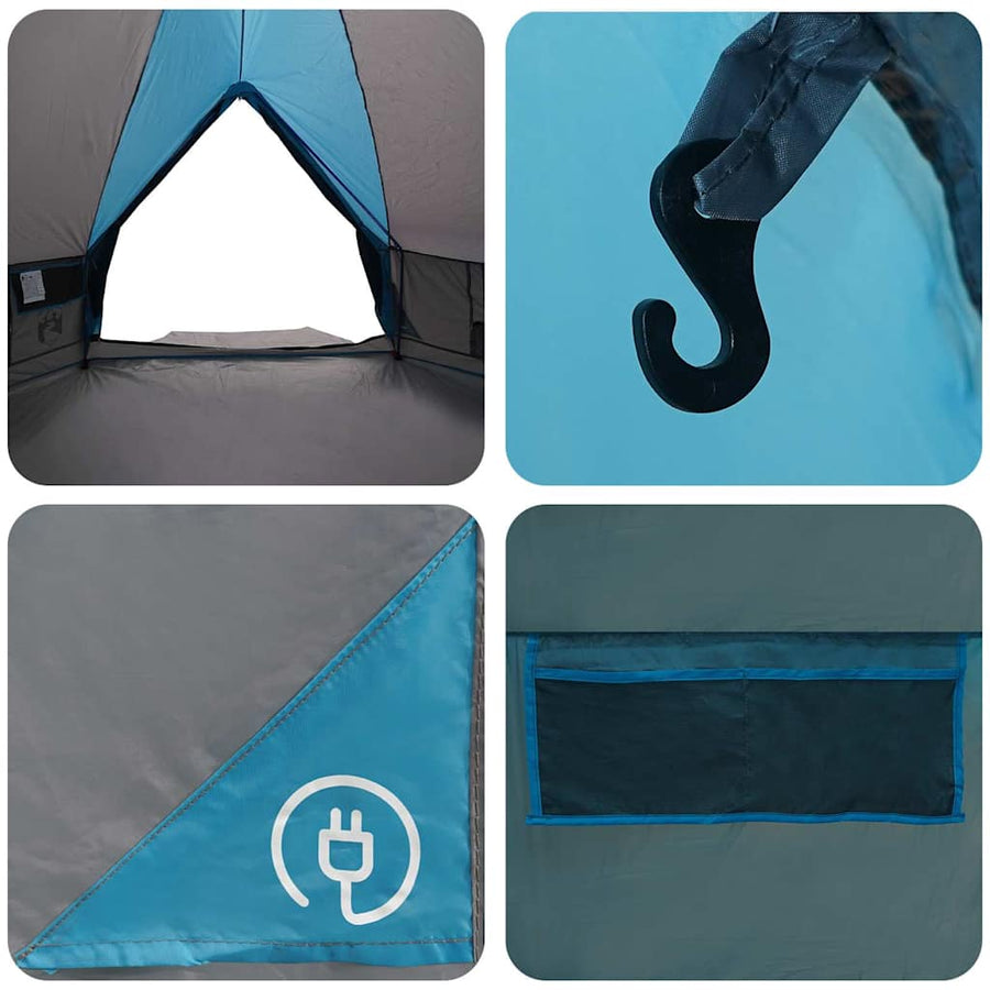 Teepee Tent met dak Blauw en Grijs 490 x 410 x 210 cm