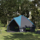 Teepee Tent for 10 People Blue and Grey 490 x 410 x 210 cm