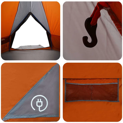 Teepee Tent met dak Grijs en Oranje 490 x 410 x 210 cm