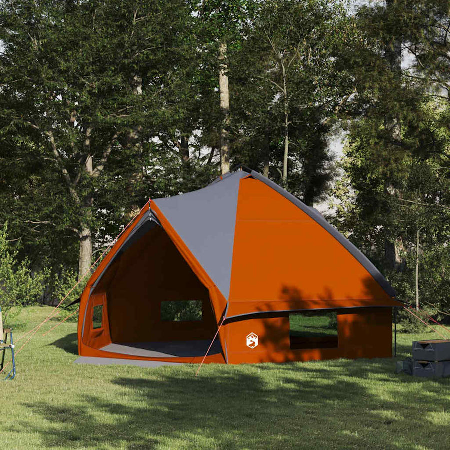Teepee Tent met dak Grijs en Oranje 490 x 410 x 210 cm