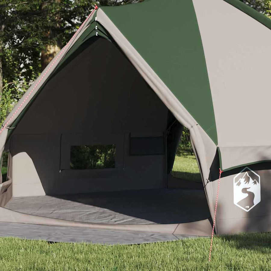 Teepee Tent met dak met opslag Groen en Wit 490 x 410 x 210 cm