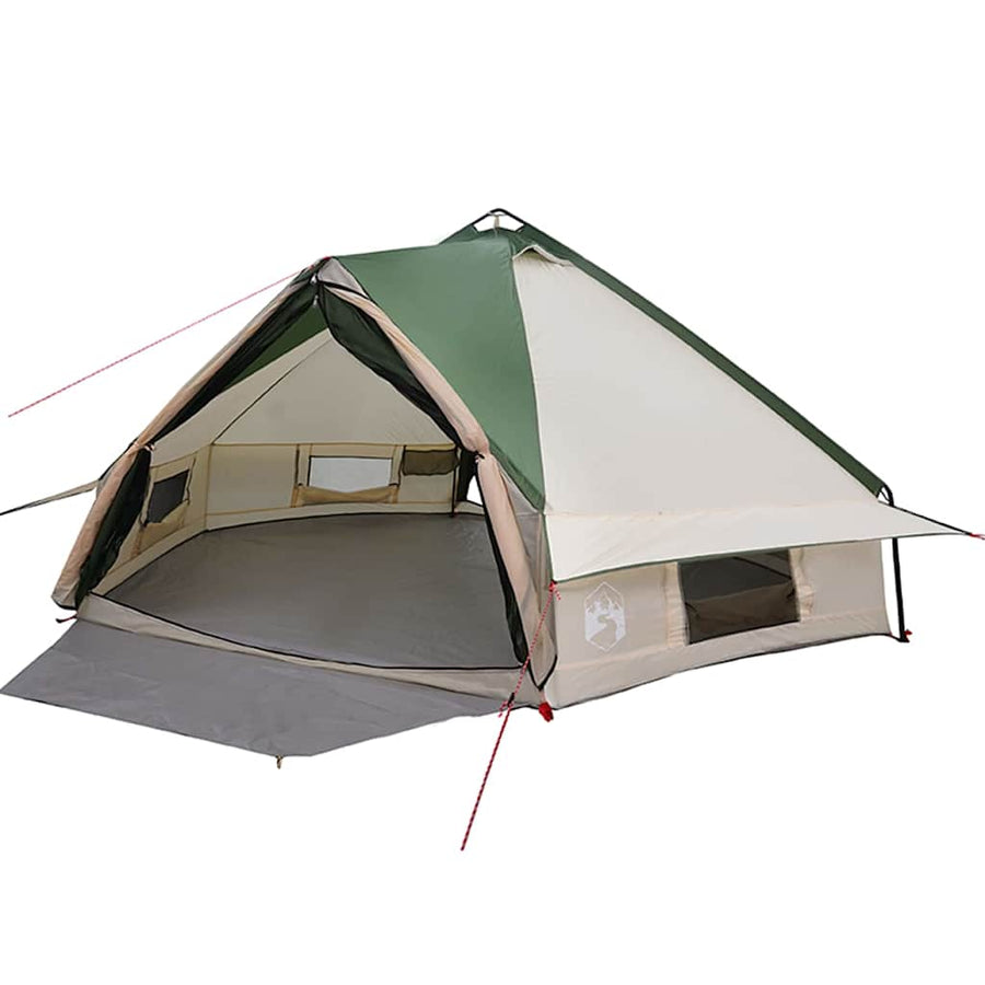 Teepee Tent met dak met opslag Groen en Wit 490 x 410 x 210 cm