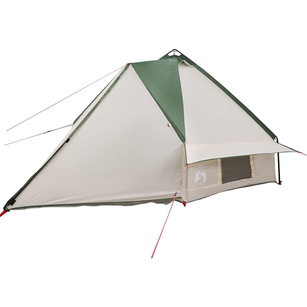 Teepee Tent met dak met opslag Groen en Wit 490 x 410 x 210 cm