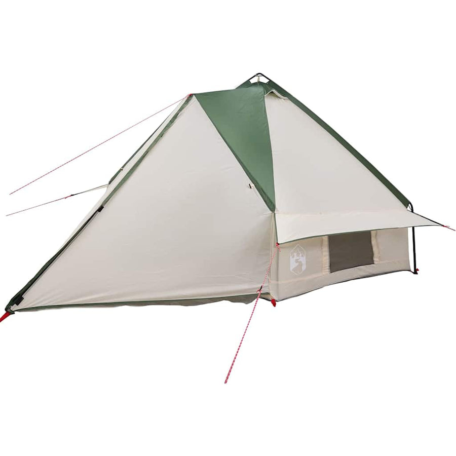 Teepee Tent met dak met opslag Groen en Wit 490 x 410 x 210 cm