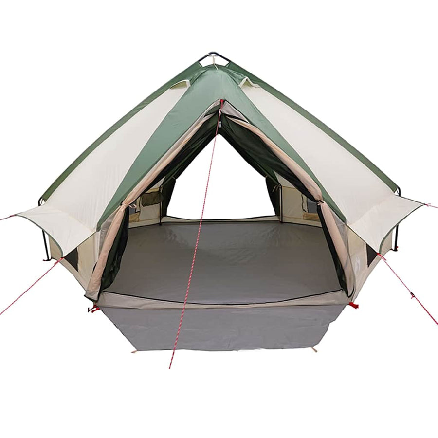 Teepee Tent met dak met opslag Groen en Wit 490 x 410 x 210 cm