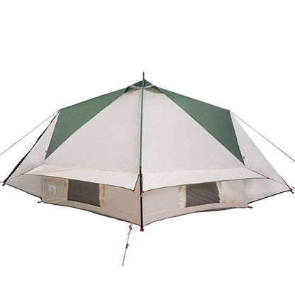 Teepee Tent met dak met opslag Groen en Wit 490 x 410 x 210 cm
