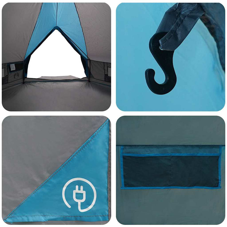 Teepee Tent met dak Blauw en Grijs 490 x 410 x 210 cm