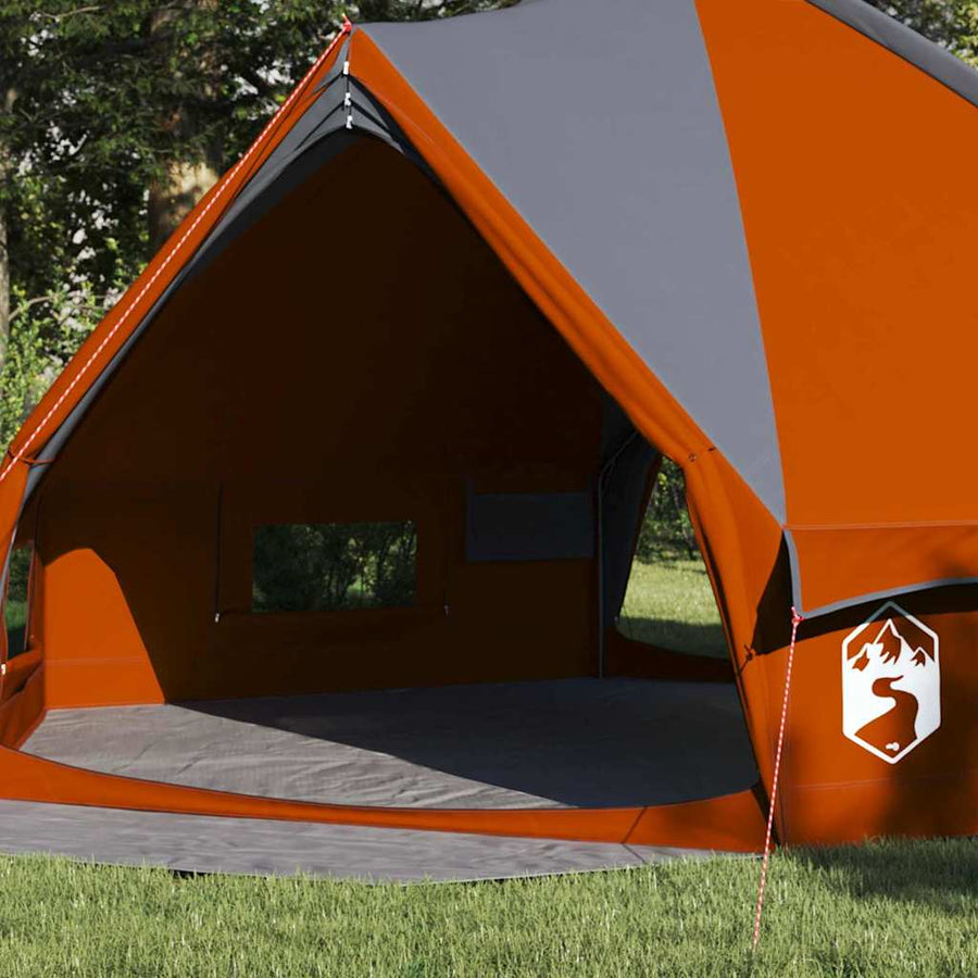 Teepee Tent met dak Grijs en Oranje 490 x 410 x 210 cm