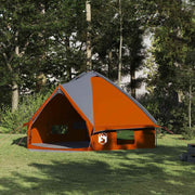Teepee tent 8-persoon 490x410x210 cm grijs oranje