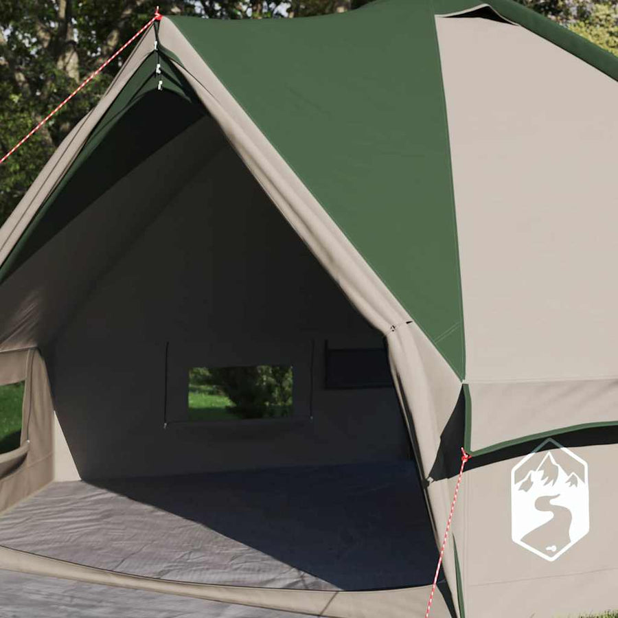 Teepee Tent met dak met opslag Groen en Wit 490 x 410 x 210 cm