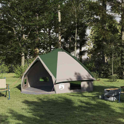 Teepee Tent met dak met opslag Groen en Wit 490 x 410 x 210 cm