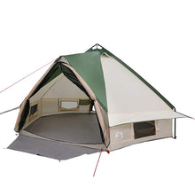Teepee Tent met dak met opslag Groen en Wit 490 x 410 x 210 cm