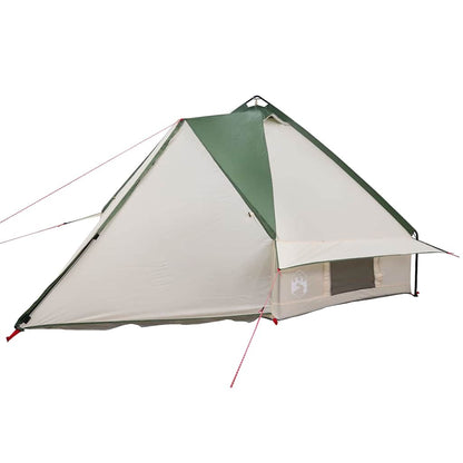 Teepee Tent met dak met opslag Groen en Wit 490 x 410 x 210 cm