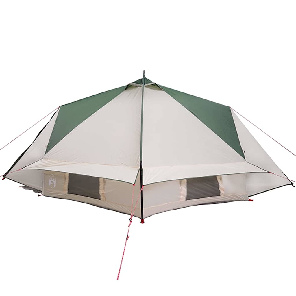 Teepee Tent met dak met opslag Groen en Wit 490 x 410 x 210 cm